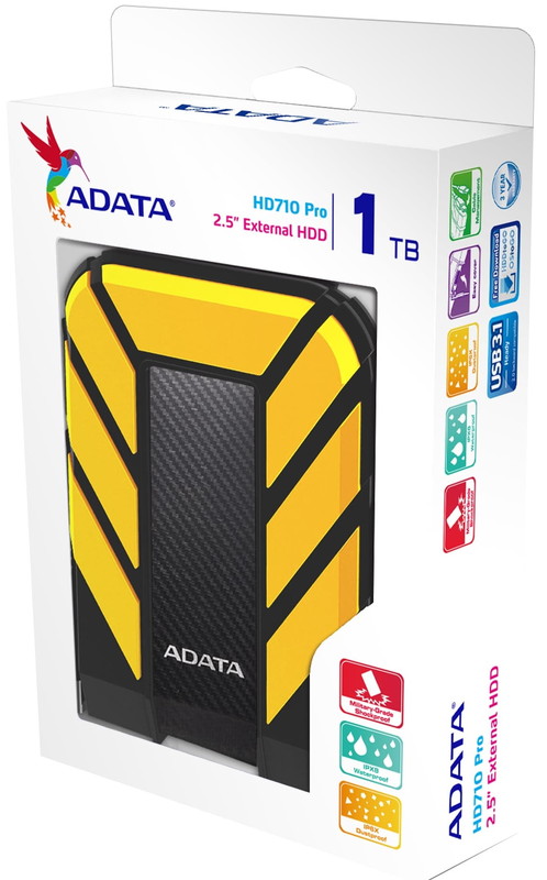 Внешний жёсткий диск A-Data HD710 Pro 1TB (Yellow)