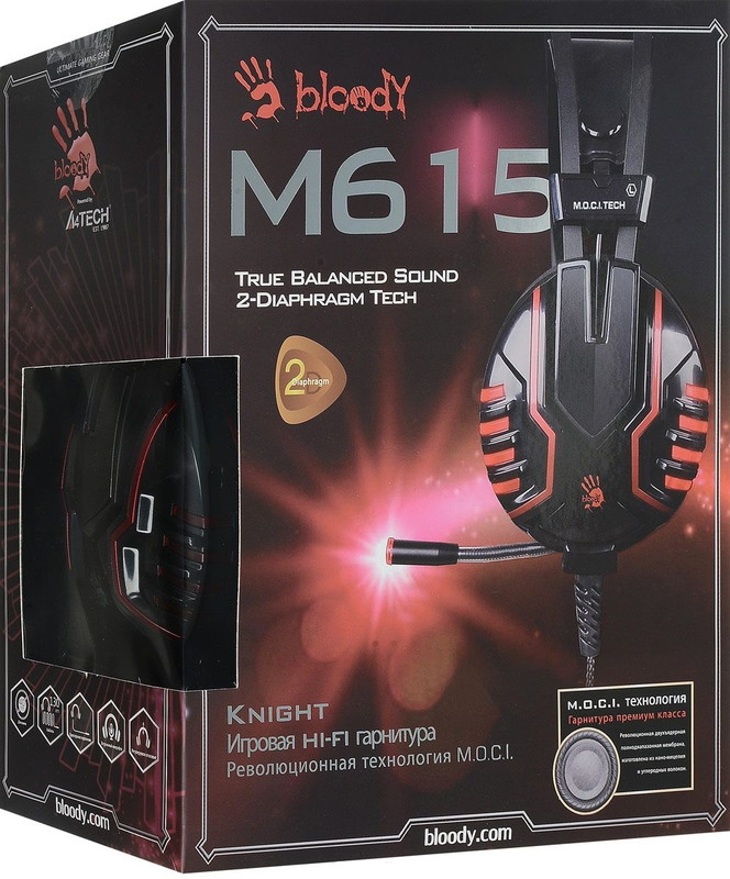 Компьютерная гарнитура A4Tech Bloody M615 (Black)