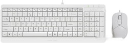 Клавиатура + мышь A4Tech Fstyler F1512 (белый) - фото