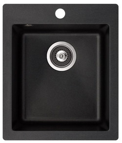 Кухонная мойка AquaSanita Simplex SQS 100 601 W black metallic - фото