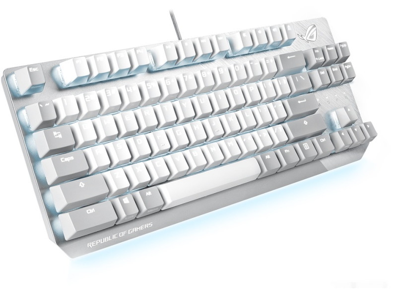 Клавиатура Asus ROG Strix Scope NX TKL (NX RED switches, белый/серый)