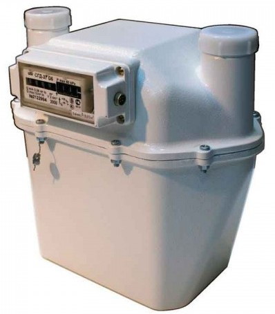 Счетчик газа бытовой БелОМО СГД ЗТ G6 с термокомпенсатором / 8181-10 (левый) - фото