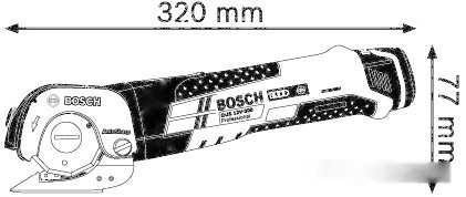 Листовые электрические ножницы Bosch GUS 12V-300 Professional 06019B2904 (с 2-мя АКБ, кейс) - фото5
