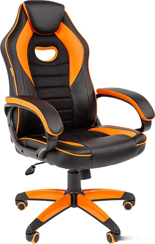 Кресло Chairman Game 16 (черный/оранжевый) - фото
