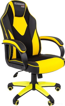Кресло Chairman Game 17 (черный/желтый) - фото