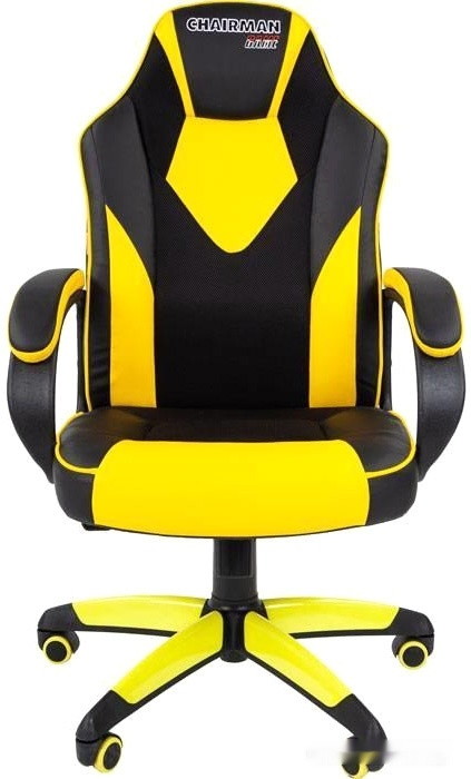 Кресло Chairman Game 17 (черный/желтый) - фото2