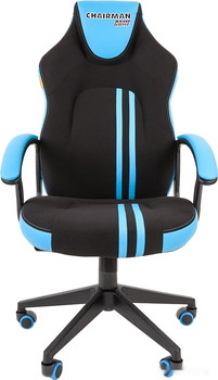Кресло Chairman Game 26 (черный/голубой) - фото2