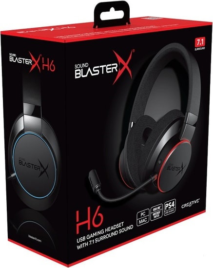 Компьютерная гарнитура Creative Sound BlasterX H6