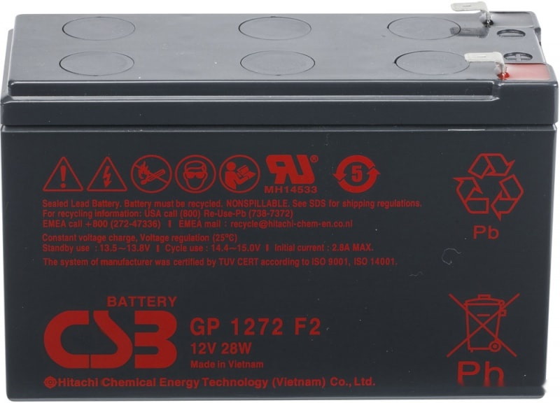 Аккумулятор для ИБП CSB GP1272 28W F2 (12В/7.2 А·ч)