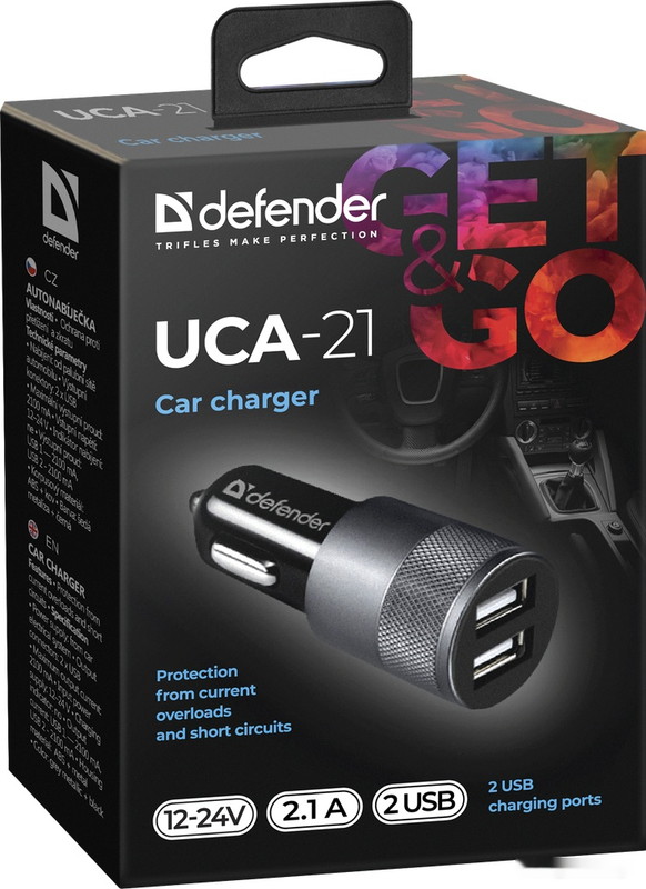 Цены на автомобильное зарядное Defender UCA-21