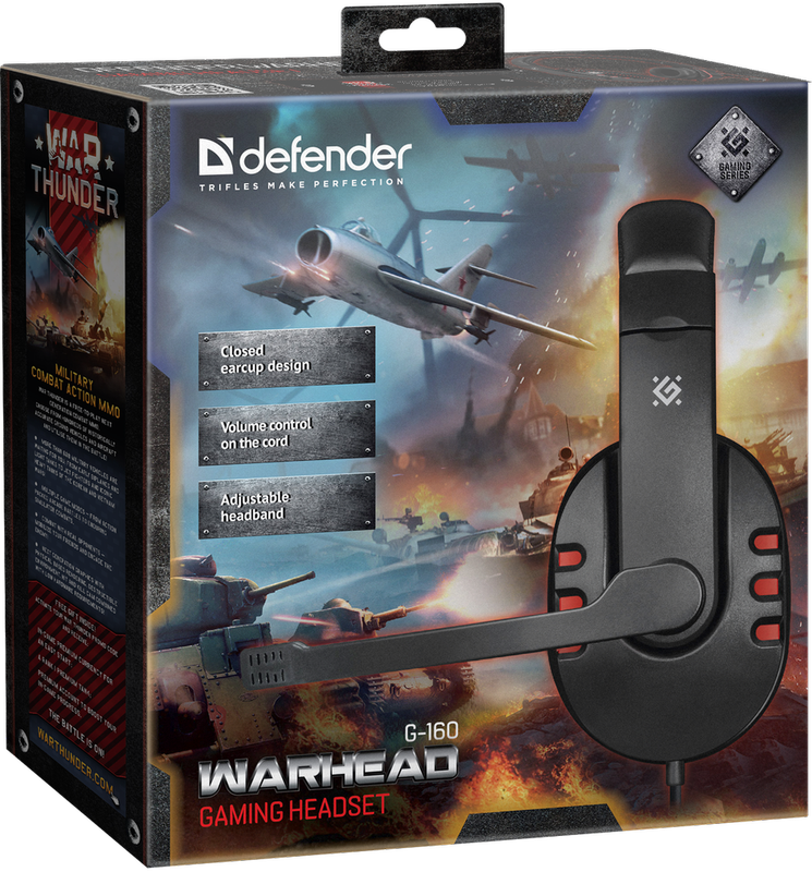 Компьютерная гарнитура Defender Warhead G-160 (Black-Blue) - фото3
