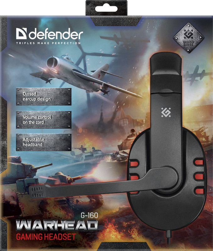 Компьютерная гарнитура Defender Warhead G-160 (Black-Blue) - фото4
