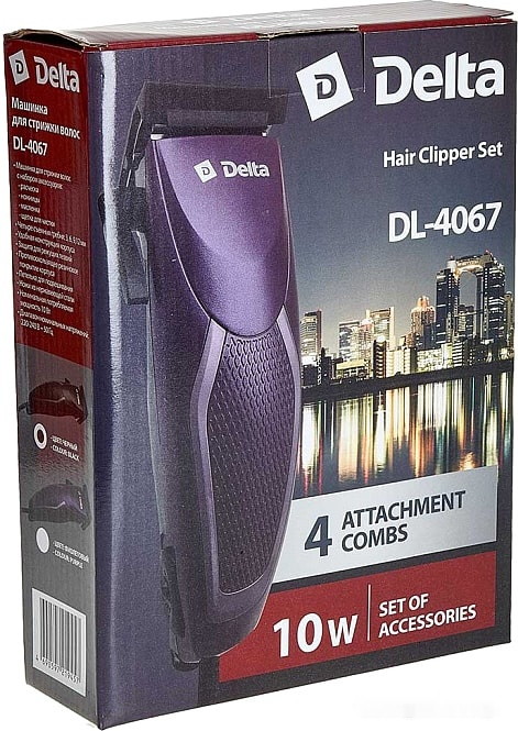 Машинка для стрижки волос DELTA DL-4067 (фиолетовый)
