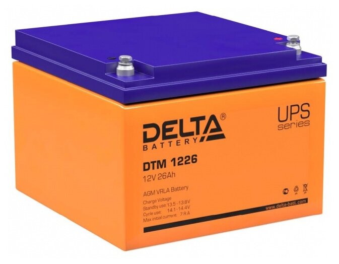 Аккумулятор для ИБП DELTA DTM 1226 (12В/26 А·ч)