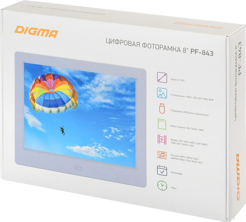 Цифровая фоторамка DIGMA PF-843 (белый)