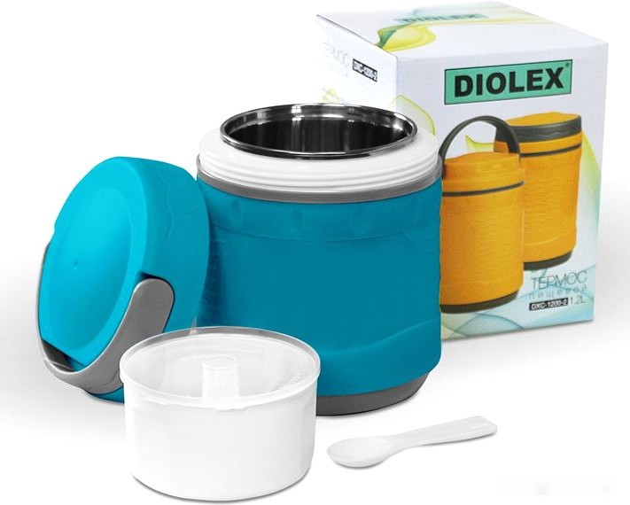 Термос для еды Diolex DXС-1200-2 1.2л (синий)