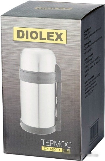 Термос для еды Diolex DXU-600-1 0.6л (серебристый)