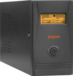 Источник бесперебойного питания Exegate Power Smart ULB-600.LCD.AVR.C13.RJ.USB - фото