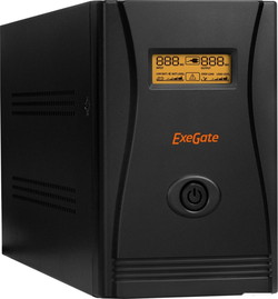 Источник бесперебойного питания Exegate SpecialPro Smart LLB-1500.LCD.AVR.C13.RJ.USB - фото