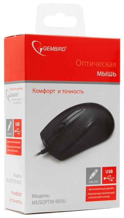 Мышь Gembird MUSOPTI9-905U Black USB
