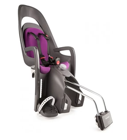 Детское велокресло Hamax Caress With Lockable Bracket (серый/фиолетовый) - фото