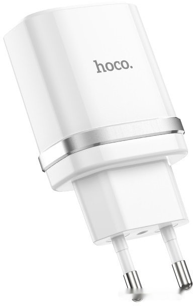 Сетевое зарядное Hoco C12Q microUSB (белый)