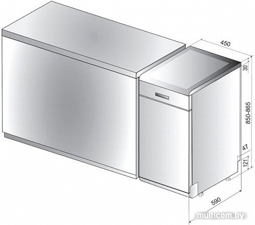 Посудомоечная машина Hotpoint-Ariston HSFE 1B0 C S - фото2