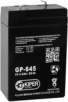 Аккумулятор для ИБП Kiper GP-645 F1 (6В/4.5 А·ч) - фото