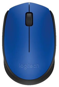Мышь Logitech M171 Wireless Mouse Blue-Black USB - фото