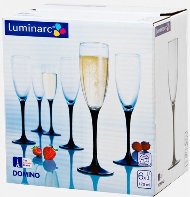Набор бокалов для шампанского Luminarc Domino H8167 (6шт)