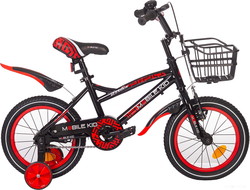 Детский велосипед Mobile Kid Slender 14 (черный/красный) - фото
