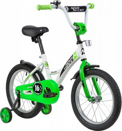 Детский велосипед Novatrack Strike 16 (белый/зеленый, 2020) - фото2