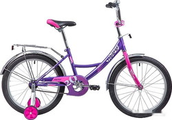 Детский велосипед Novatrack Vector 20 (фиолетовый/розовый, 2019) - фото