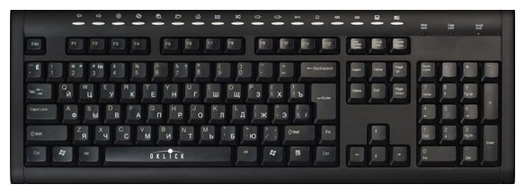 Клавиатура Oklick 130 M Multimedia Keyboard Black PS/2