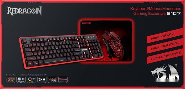 Клавиатура + мышь с ковриком Redragon S107