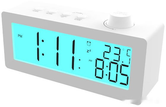 Настольные часы Ritmix CAT-111 (белый)