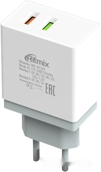 Сетевое зарядное Ritmix RM-3032QC - фото