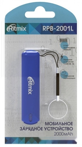 Внешний аккумулятор Ritmix RPB-2001L (синий)