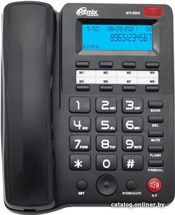 Проводной телефон Ritmix RT-550 (черный) - фото