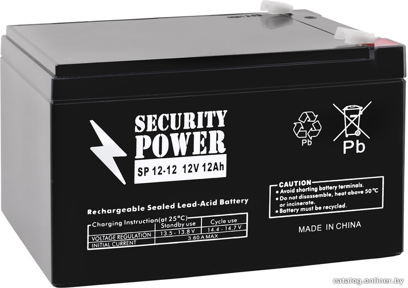 Аккумулятор для ИБП Security Power SP 12-12 F1 (12В/12 А·ч)