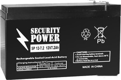 Аккумулятор для ИБП Security Power SP 12-7.2 F2 (12В/7.2 А·ч) - фото