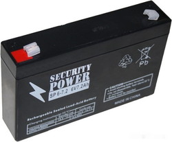 Аккумулятор для ИБП Security Power SP 6-7.2 F1 (6В/7.2 А·ч) - фото
