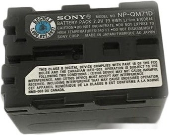 Аккумулятор Sony NP-QM71D