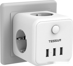 Сетевой фильтр Tessan TS-301-DE (белый) - фото