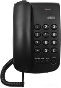 Проводной телефон TeXet TX-241 (черный) - фото2