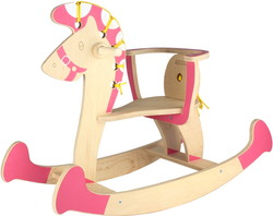 Каталка Woody Лошадка-качалка 3 (розовый) - фото
