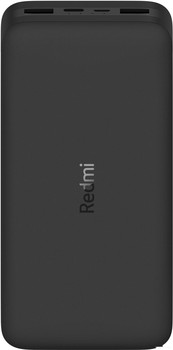 Внешний аккумулятор Xiaomi Redmi Power Bank 20000mAh (черный, международная версия) - фото2