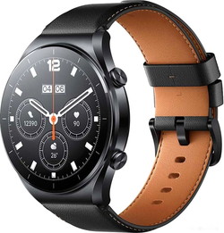 Умные часы Xiaomi Watch S1 (черный/черно-коричневый, международная версия) - фото